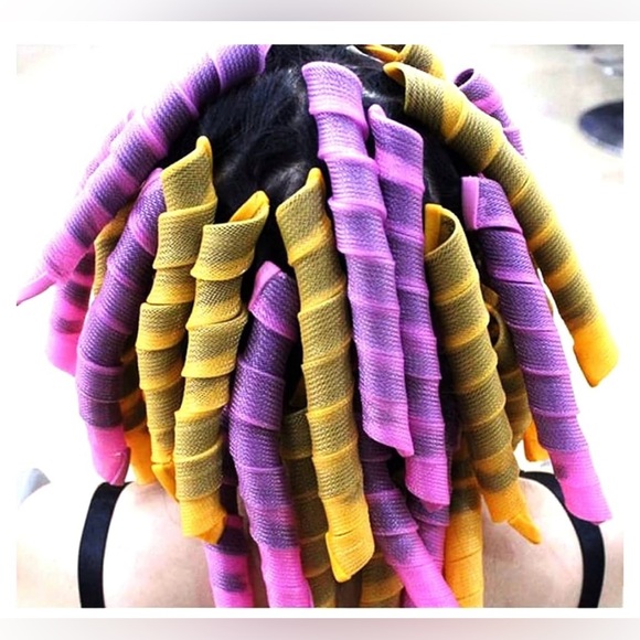LZLRUN Spiral Hair Curler Styling Kit 20pcs (45cm) with Hair Brish - Picture 3 of 10